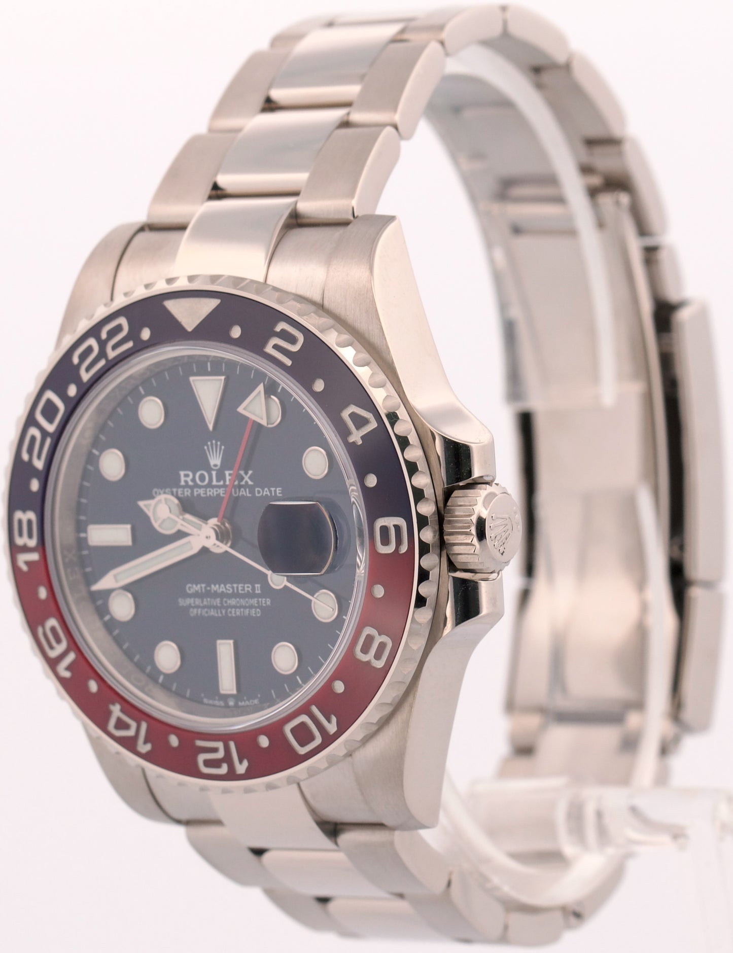 2020 PAPERS Rolex GMT-Master II PEPSI Red Blue 18K White Gold 126719 BLRO BOX