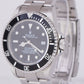 UNPOLISHED Rolex Sea-Dweller NO-HOLES 40mm Black Stainless Steel Watch 16600