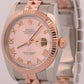 2021 PAPERS Rolex DateJust 36mm PINK ROMAN 18K Gold Steel JUBILEE 116231 BOX