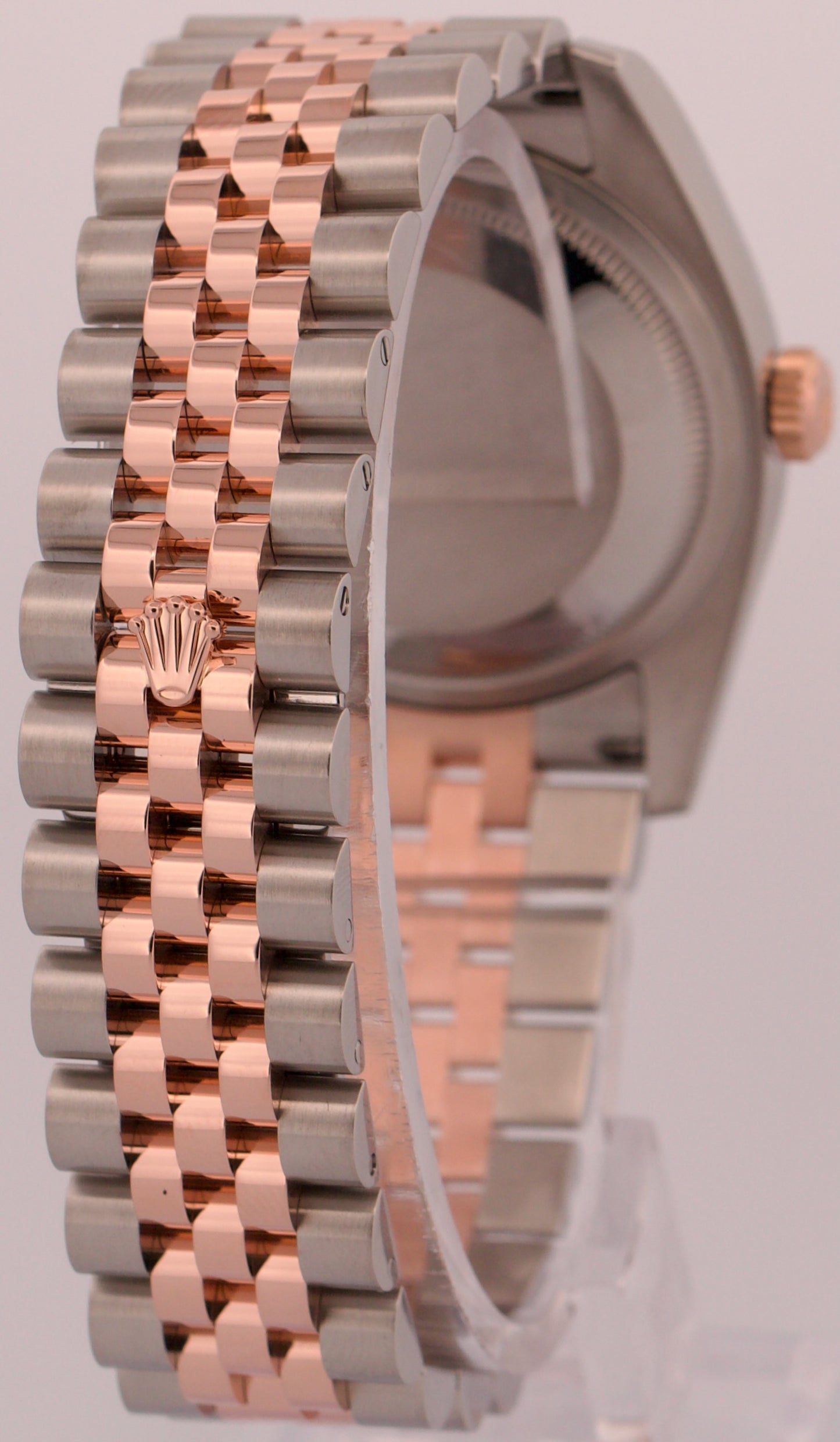 2021 PAPERS Rolex DateJust 36mm PINK ROMAN 18K Gold Steel JUBILEE 116231 BOX