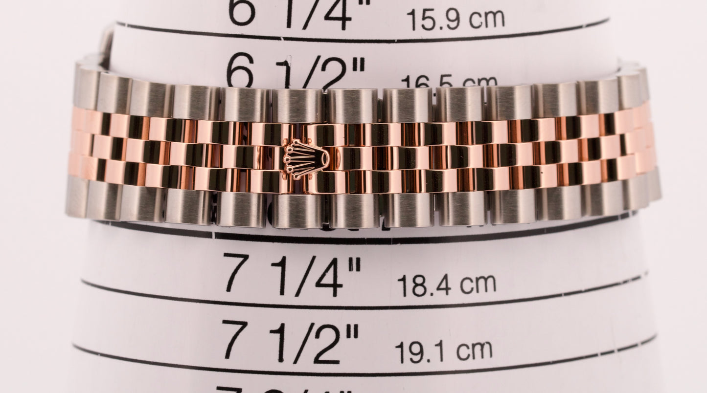 2021 PAPERS Rolex DateJust 36mm PINK ROMAN 18K Gold Steel JUBILEE 116231 BOX