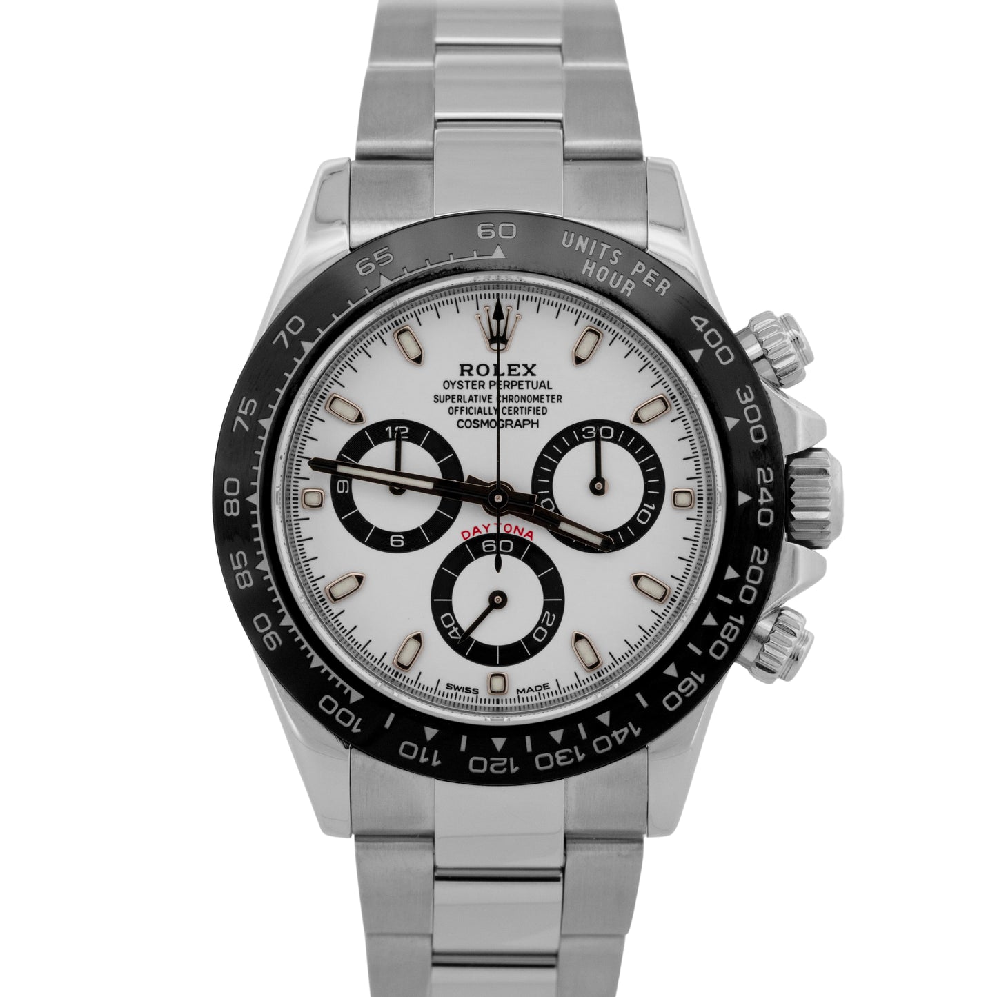 PAPERS Rolex Daytona PANDA White Ceramic Stainless Steel 40mm BOX 116500 LN