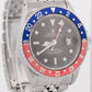 Rolex GMT-Master II 40mm PEPSI Red Blue Stainless Steel JUBILEE Date 16710 Watch