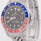 Rolex GMT-Master II 40mm PEPSI Red Blue Stainless Steel JUBILEE Date 16710 Watch