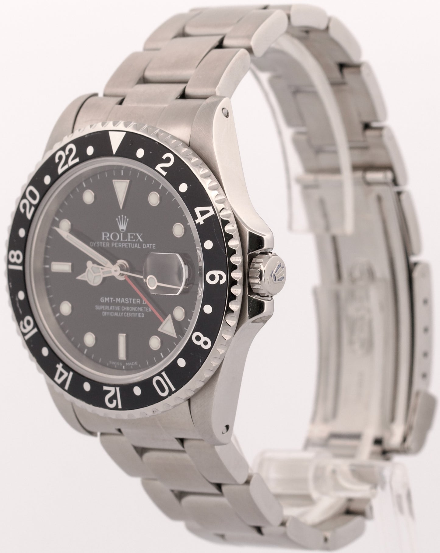 1997 PAPERS Rolex GMT-Master II BLACK Stainless Steel OYSTER 16710 Watch BOX