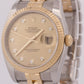 MINT PAPERS Rolex DateJust 36mm CHAMPAGNE DIAMOND 18K Gold JUBILEE 116233 BOX