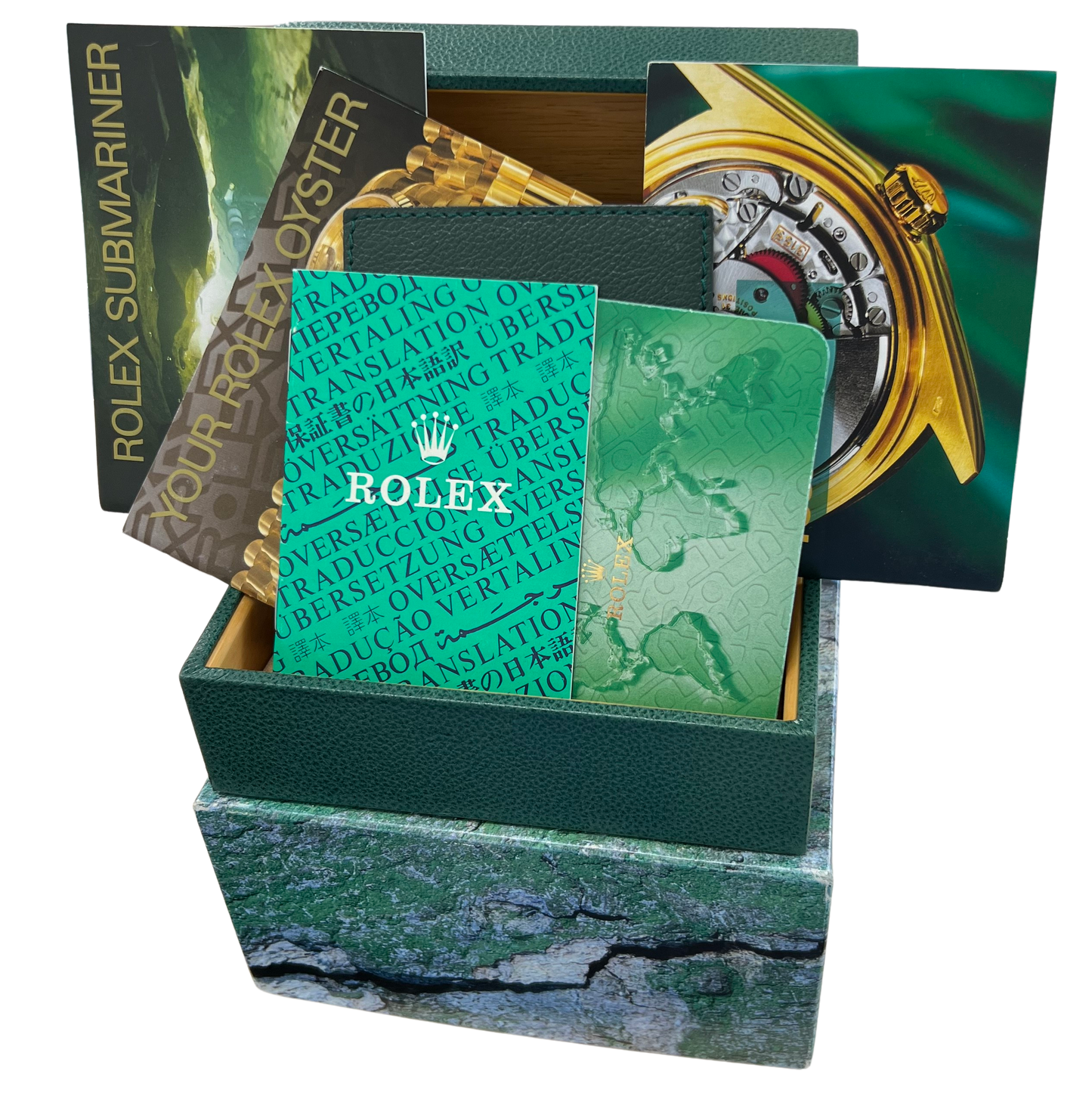 Rolex Submariner Date 40mm BLUE 18K Yellow Gold GOLD BUCKLE Steel 16613 Watch