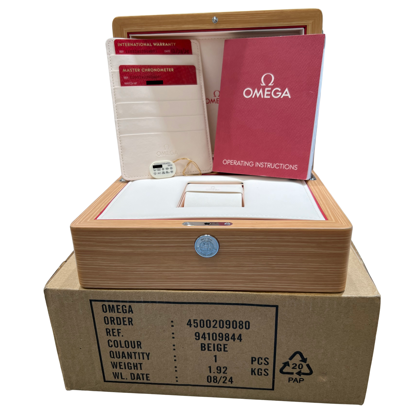 NEW 2025 Omega Seamaster 300 Co-Axial PAPERS 42mm White 210.32.42.20.04.001 BOX