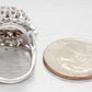EREV Antique Art Deco 3.20ctw Diamond Flower Cocktail Ring - 14k White Gold
