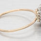 Antique Art Deco 0.25ctw Diamond Flower Ring - 14k Yellow Gold Pin Conversion