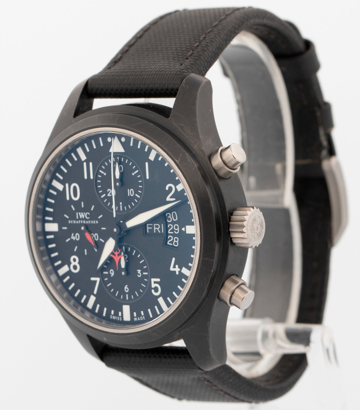 2008 PAPERS IWC Pilot's Watch Chronograph Top Gun BLACK Ceramic 44mm IW378901