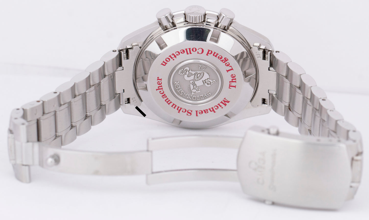 MINT Omega Speedmaster Legend Schumacher Steel 42mm White Watch 3506.31.00 B+P