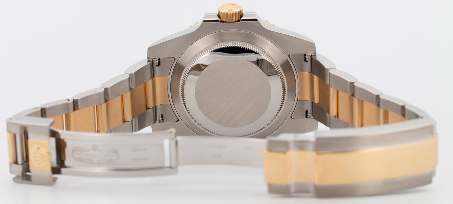 Rolex Submariner Date 18K Yellow Gold Steel BLUE Ceramic 40mm 116613 LB Watch