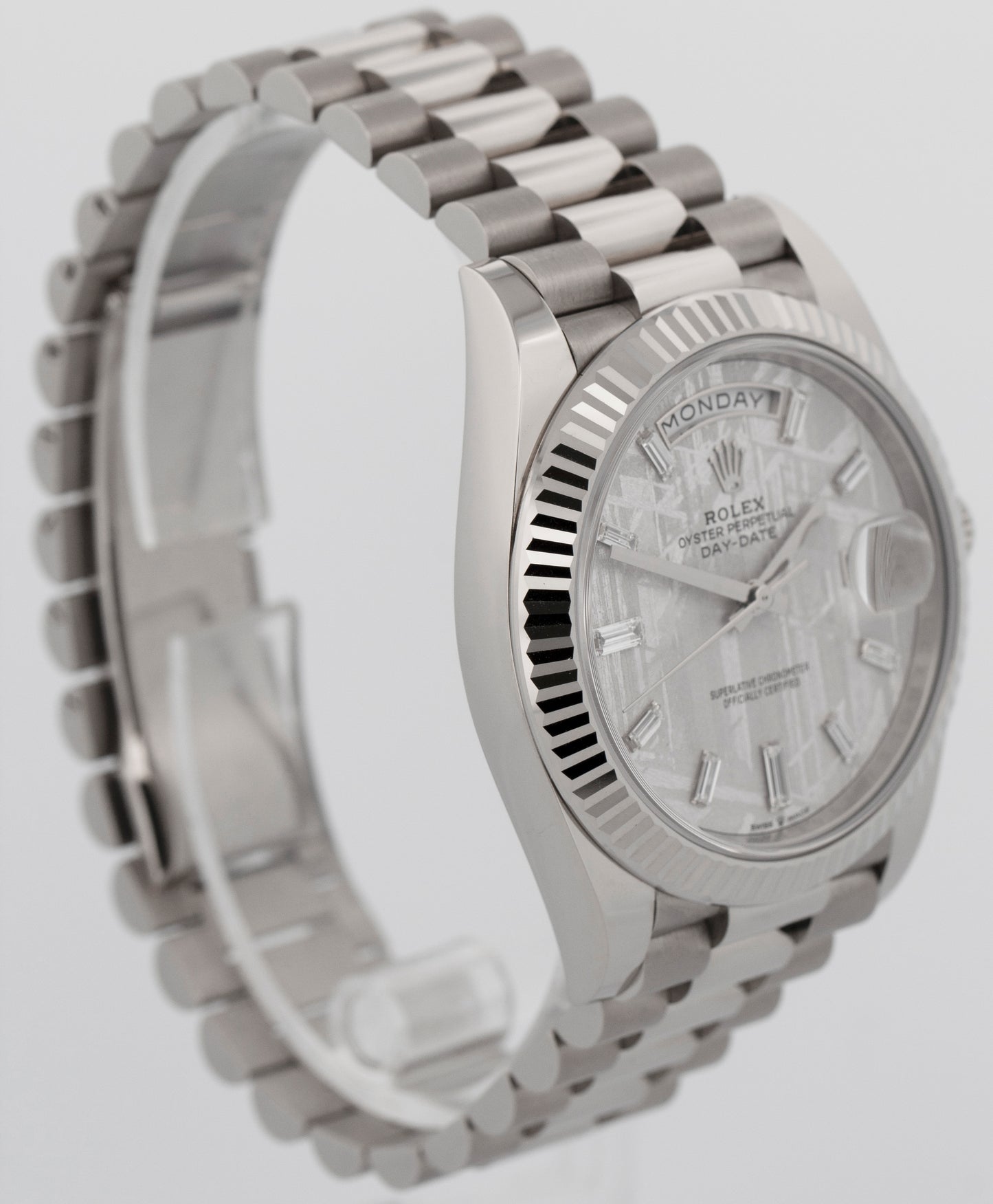 2025 PAPERS Rolex Day-Date 40 METEORITE DIAMOND White Gold 40mm 228239 Watch BOX