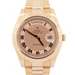2015 PAPERS Rolex Day-Date II 18K Rose Gold Concentric Sundust 41mm 218235 BOX