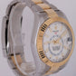 2021 NEW PAPERS Rolex Sky-Dweller White Two-Tone 18K Gold 42mm Oyster 326933 B+P