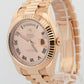 2015 PAPERS Rolex Day-Date II 18K Rose Gold Concentric Sundust 41mm 218235 BOX