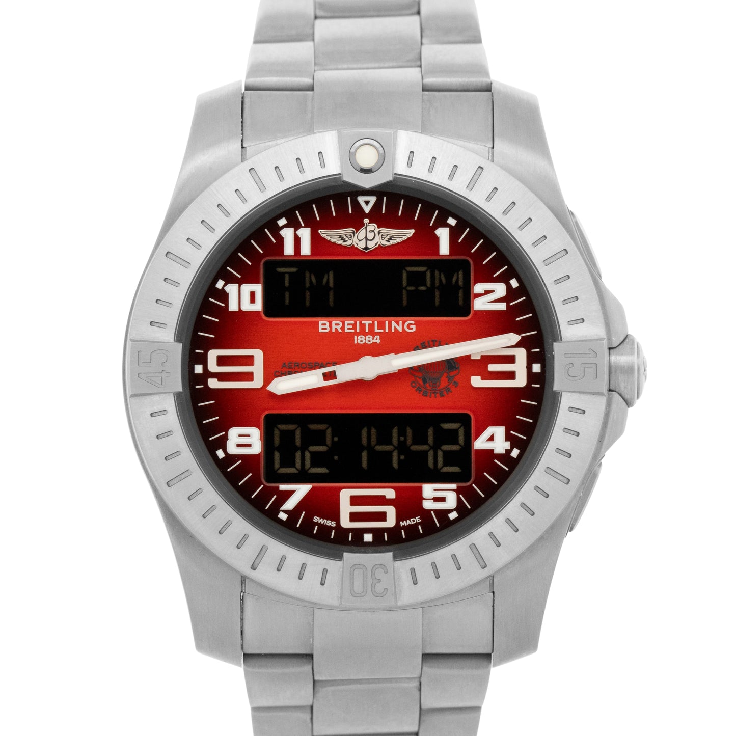 Breitling Aerospace B70 Orbiter 43mm Orange TITANIUM SuperQuartz Watch EB7010