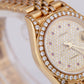 MINT Rolex DateJust President FACTORY PAVE DIAMOND PAPERS RUBY 26mm 69158 B+P