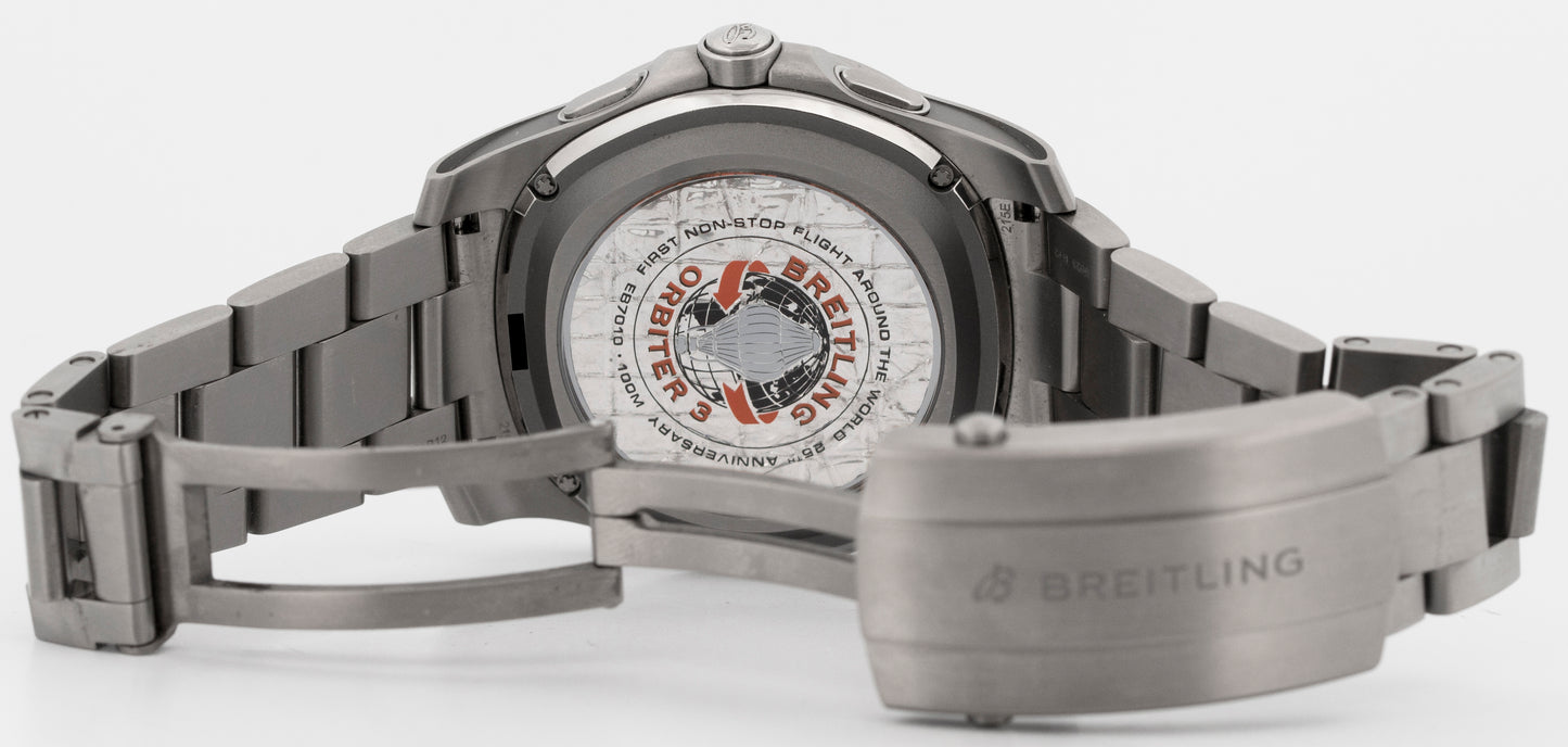 Breitling Aerospace B70 Orbiter 43mm Orange TITANIUM SuperQuartz Watch EB7010