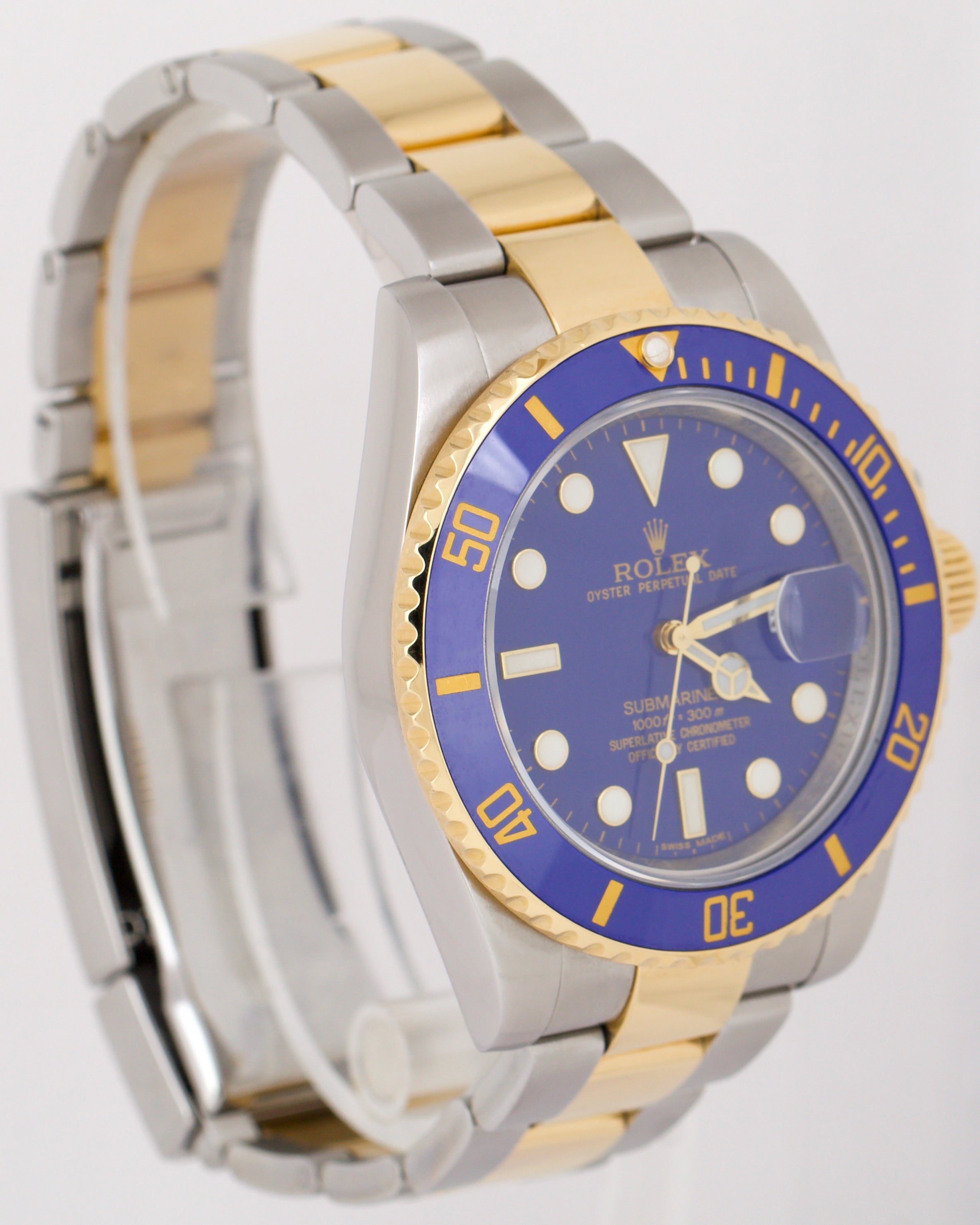 Blue gold silver shops rolex