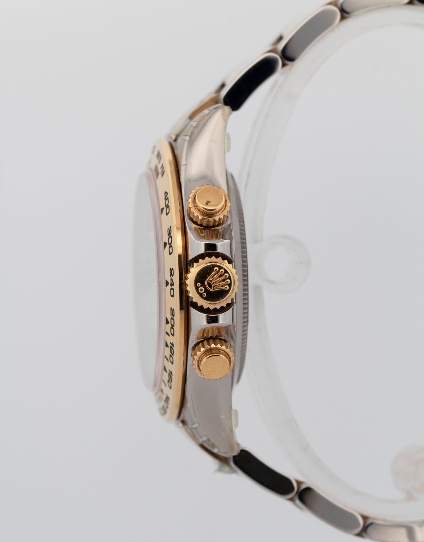 STICKERED PAPERS Rolex Daytona WHITE DIAMOND Two-Tone 18K Yellow Gold 116503 BOX