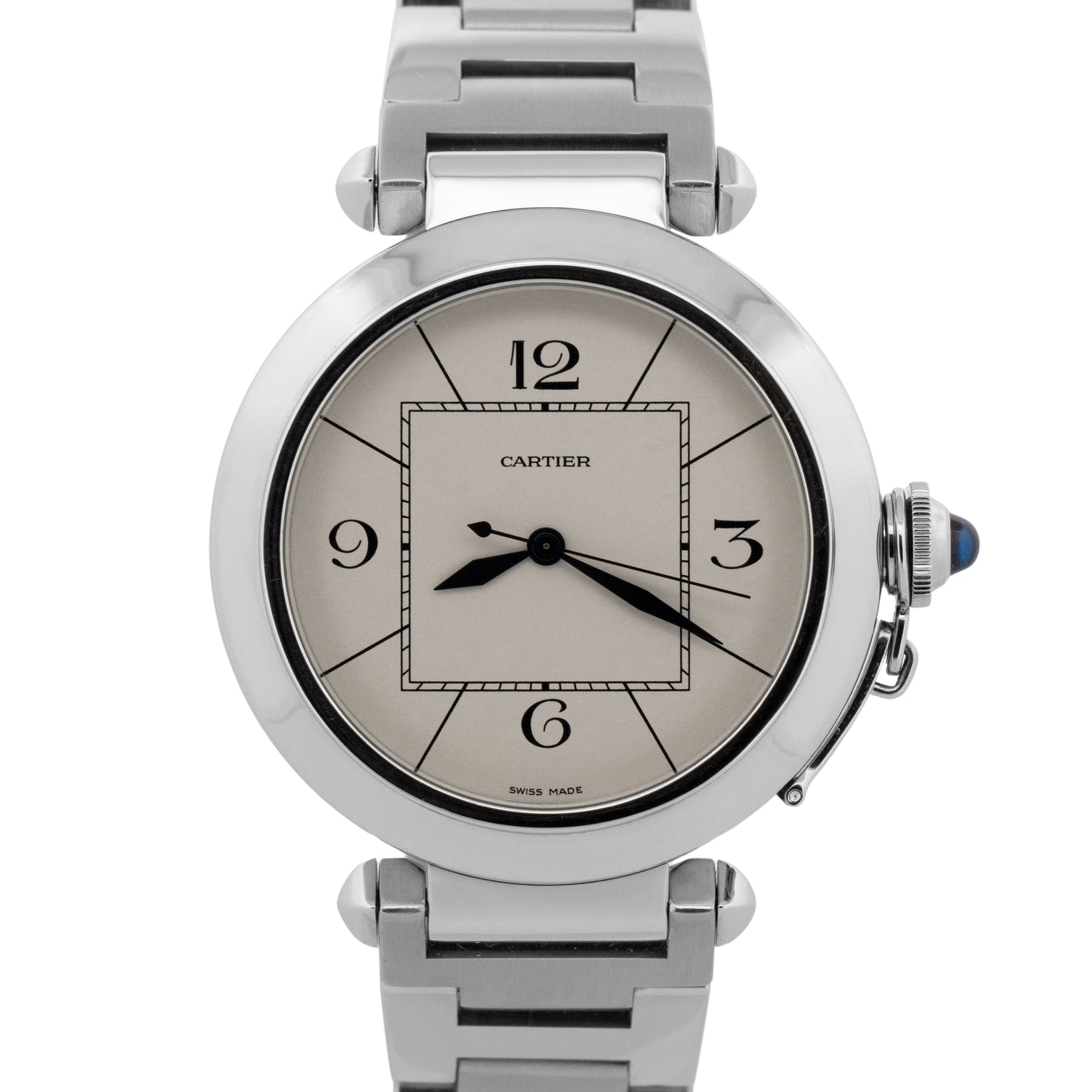 Cartier Pasha Stainless Steel Ivory 42mm 2730 / W31072M7 Automatic Watch