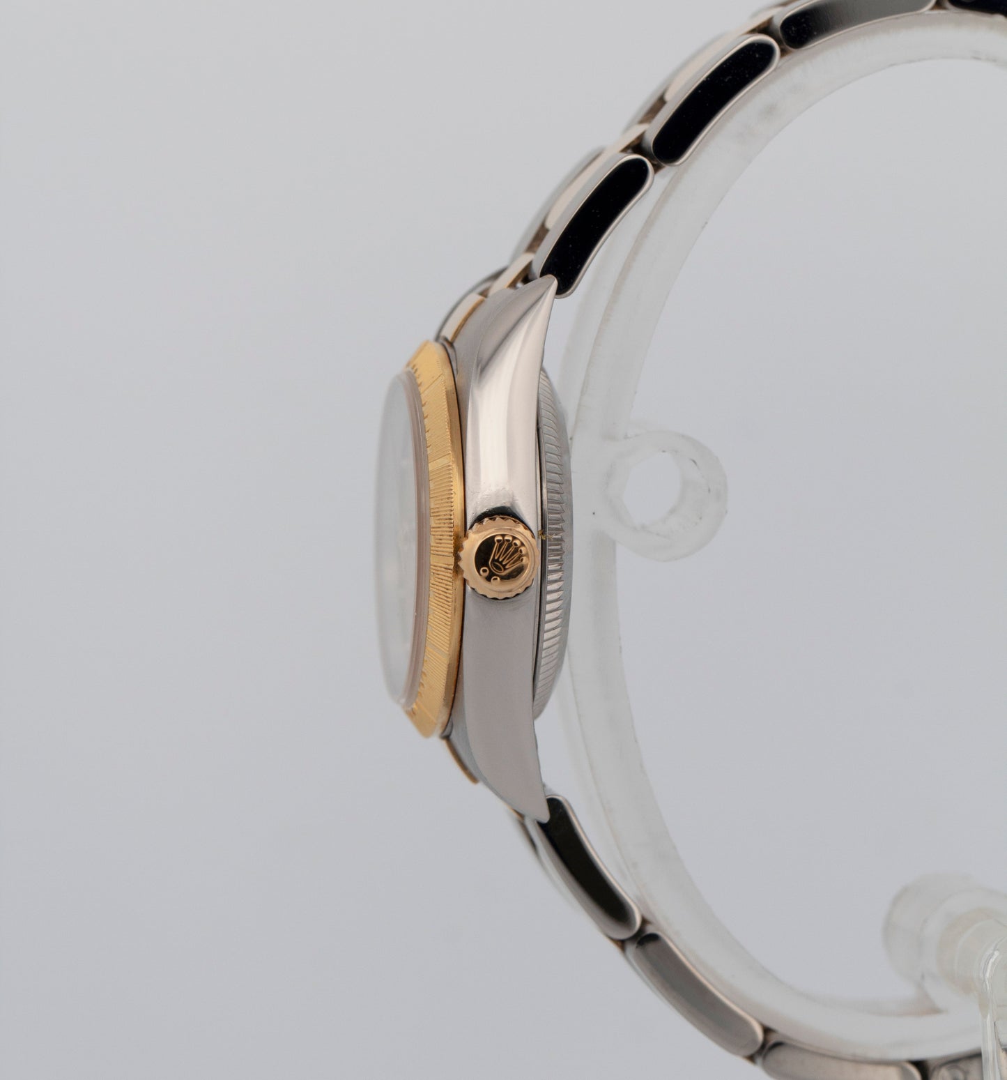 Ladies Rolex Oyster Perpetual 24mm ZEPHYR Two-Tone 18K Gold NO-HOLES Watch 76243