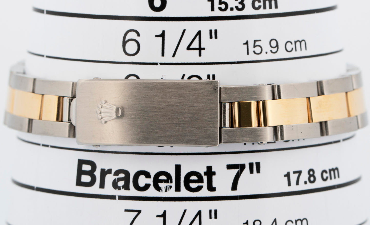 Ladies Rolex Oyster Perpetual 24mm ZEPHYR Two-Tone 18K Gold NO-HOLES Watch 76243