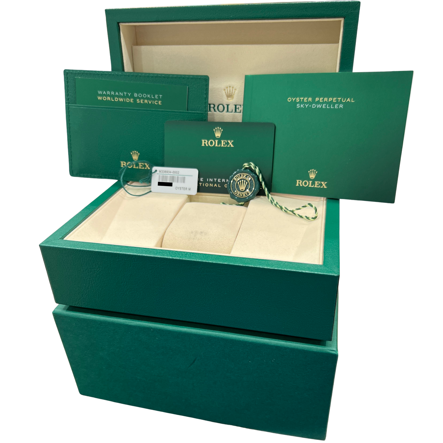 2025 PAPERS Rolex Sky-Dweller GREEN 42mm JUBILEE Stainless Steel 336934 BOX
