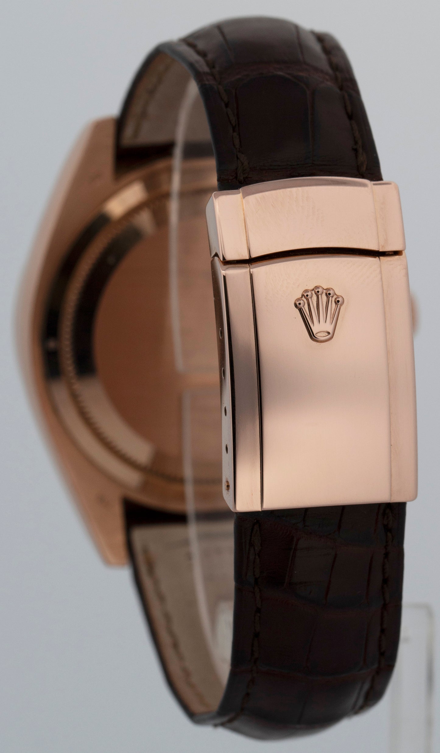 PAPERS Rolex Sky-Dweller White 42mm 18K Rose Gold Fluted Date Watch 326135 BOX