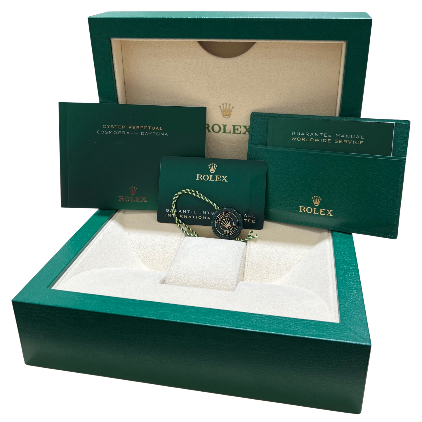 2023 PAPERS Rolex Daytona Cosmograph 18K Rose SUNDUST Oysterflex 126515 BOX