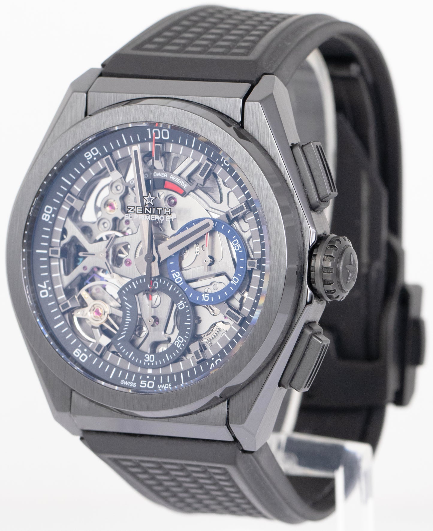 PAPERS Zenith Defy 21 Ceramic Skeleton Date 44mm Watch 49.9000.9004/78.R782 BOX