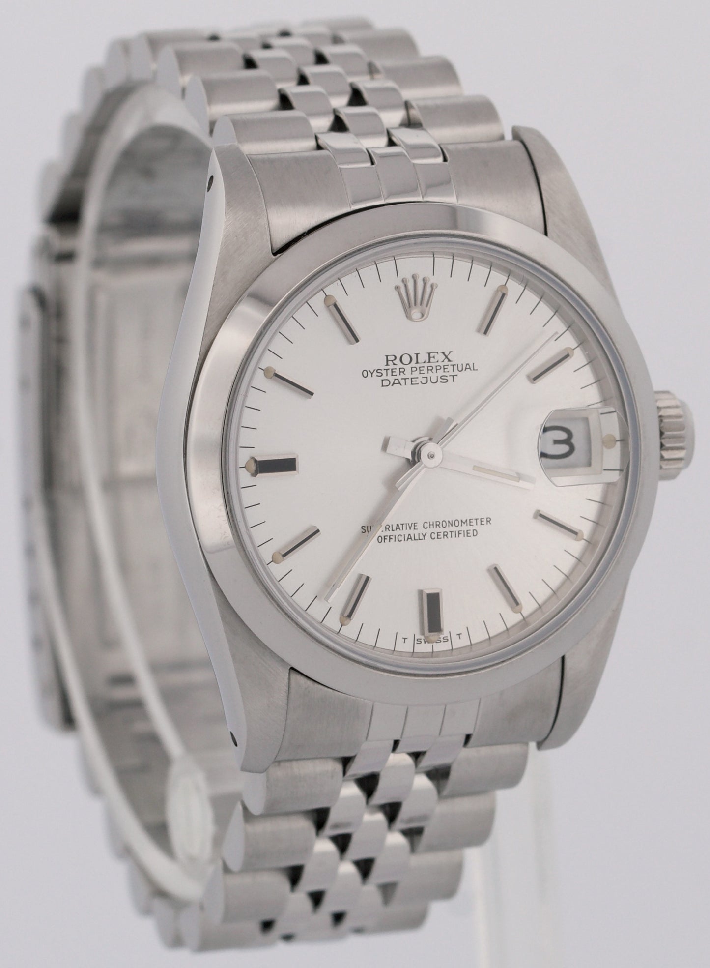 Ladies Rolex DateJust SILVER 31mm Stainless Steel JUBILEE Automatic Watch 68240
