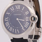 Cartier Ballon Bleu XL 46mm PLATINUM Roman BLUE Leather Automatic Watch 3377