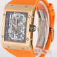 Richard Mille RM016 Extra Flat 18k Rose Gold Skeleton 38x49 Orange Rubber Watch