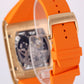 Richard Mille RM016 Extra Flat 18k Rose Gold Skeleton 38x49 Orange Rubber Watch
