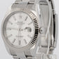 Rolex DateJust 41mm SILVER 18K White Gold Stainless Steel OYSTER Watch 126334