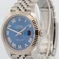 2023 PAPERS Rolex DateJust 41mm AZZURRO BLUE ROMAN 18K Steel JUBILEE 126334 BOX