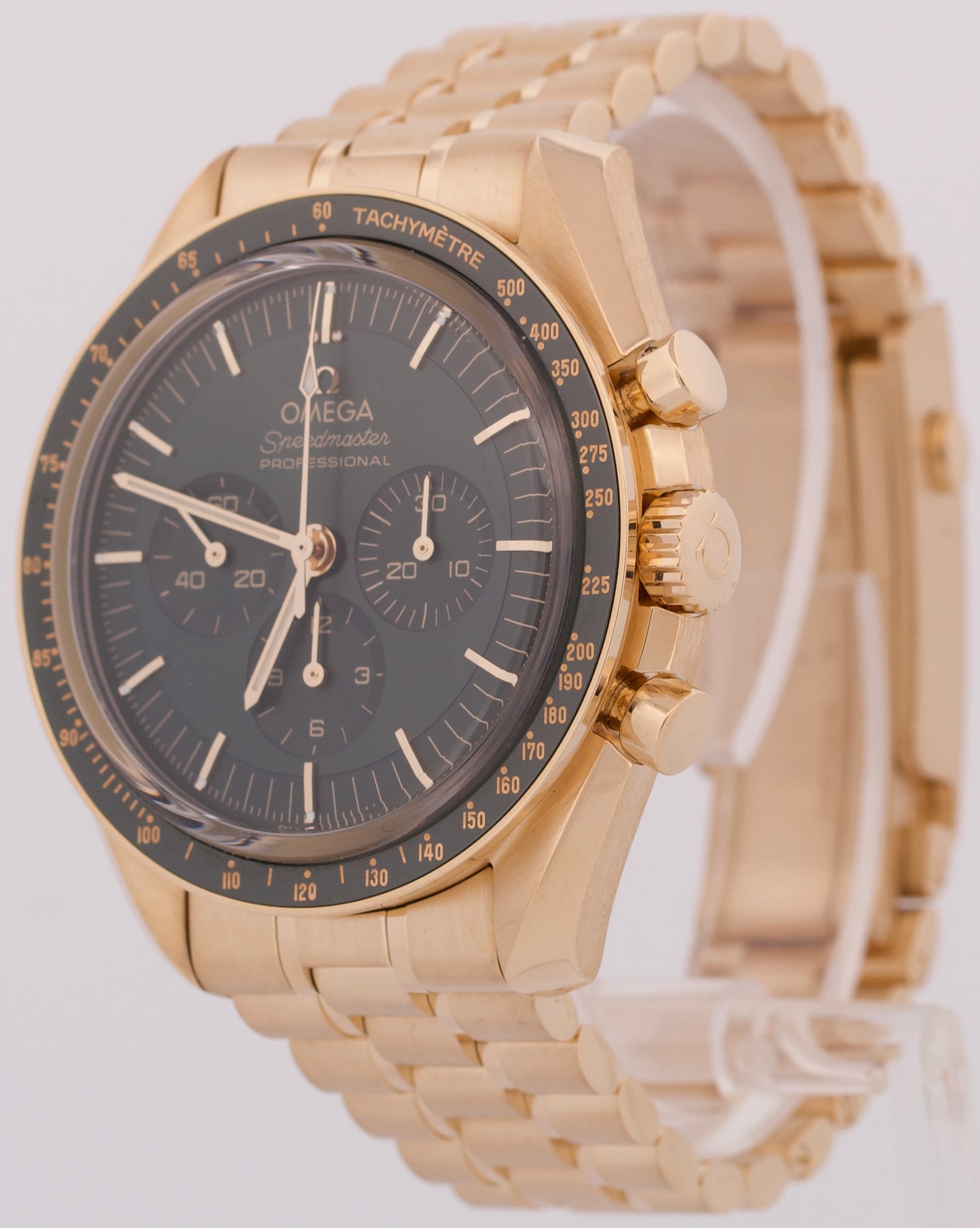 MINT 2023 PAPERS Omega Speedmaster GREEN Moonshine 18K 310.60.42.50.10.001 BOX