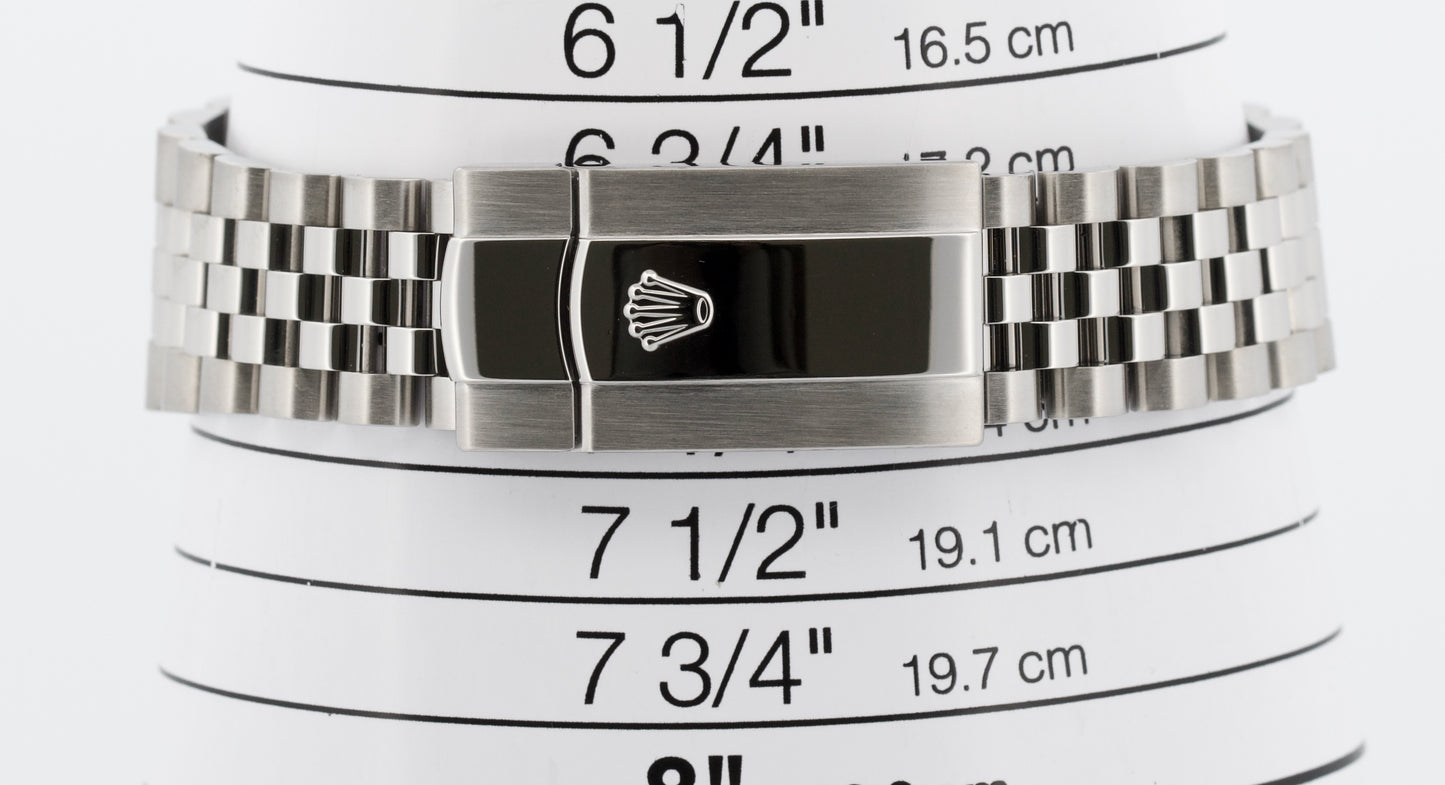 2023 PAPERS Rolex DateJust 41mm AZZURRO BLUE ROMAN 18K Steel JUBILEE 126334 BOX