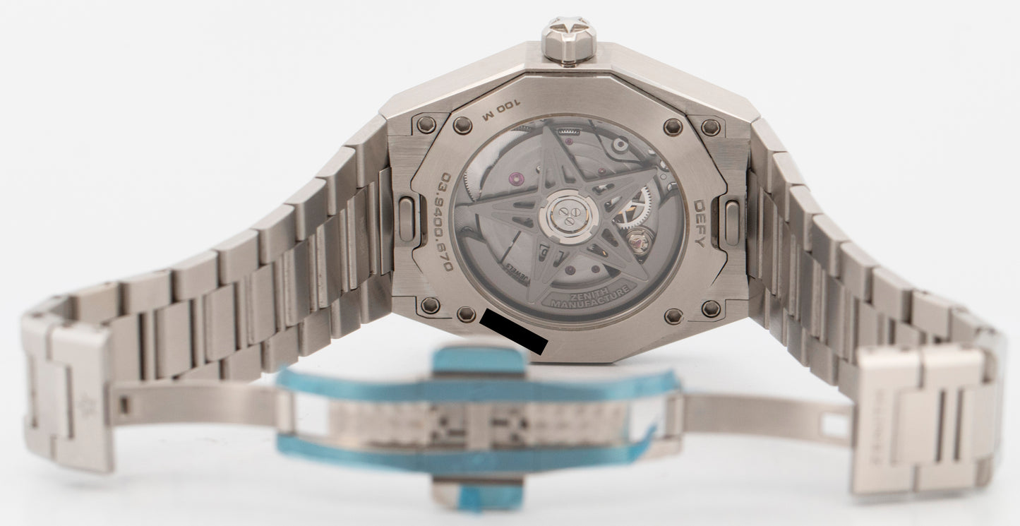 2024 PAPERS Zenith Defy Skyline BLUE Steel 36mm 03.9400.670/51.I001 Watch BOX