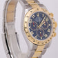Rolex Daytona Cosmograph BLUE RACING 18K Gold Steel RANDOM SERIAL 116523 Watch