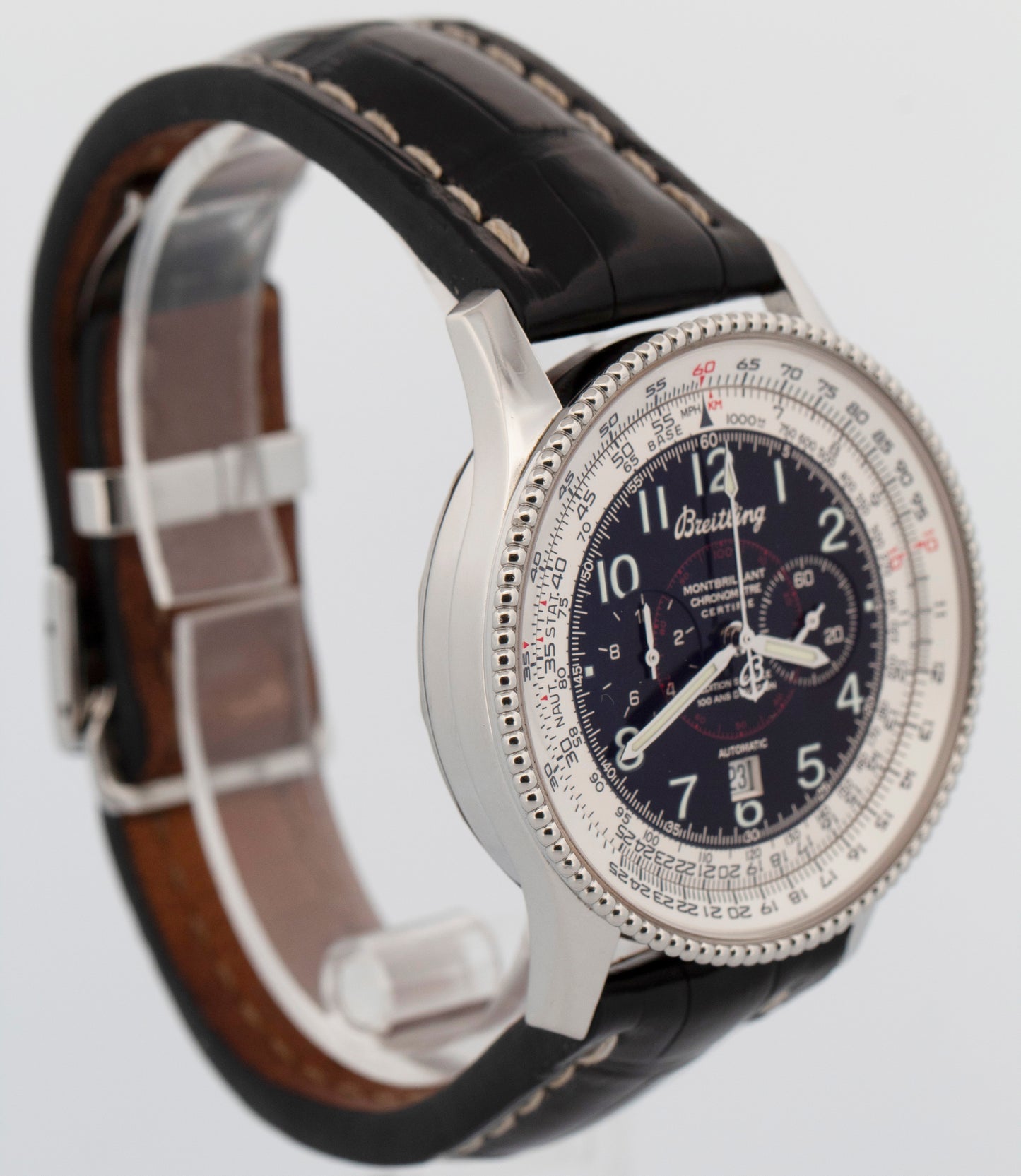 PAPERS Breitling Navitimer Montbrillant BLACK Steel 42mm A35330 Watch BOX
