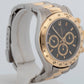 1995 PAPERS Rolex Daytona Cosmograph BLACK Two-Tone Gold 40mm 16523 Watch BOX