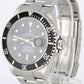 Rolex Submariner Date PAPERS Steel Black 40mm NO-HOLES REHAUT 16610T Watch BOX