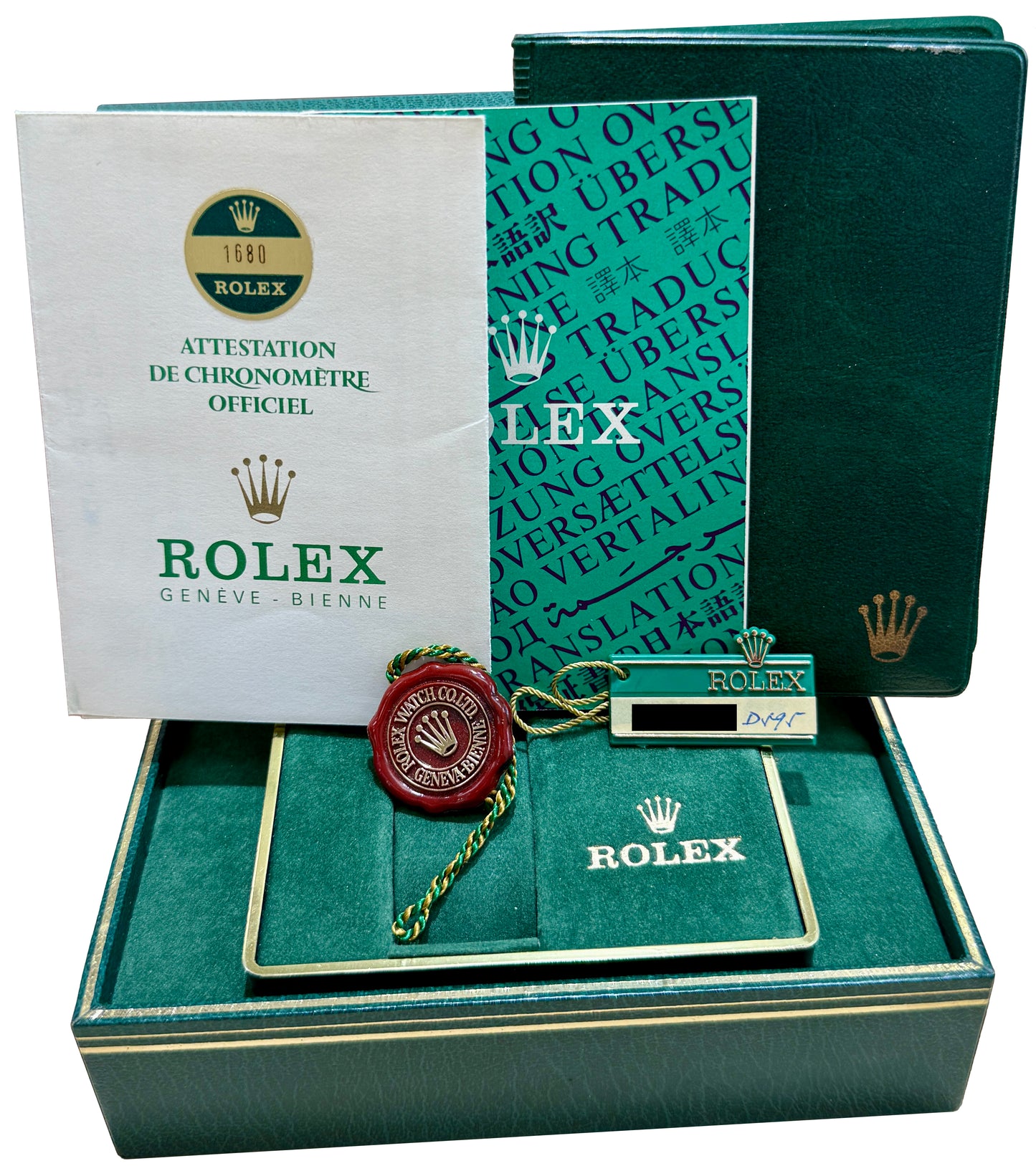 VINTAGE 1980 PAPERS Rolex Submariner Date PATINA 40mm Stainless Watch 1680 BOX