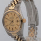 Rolex DateJust CHAMPAGNE Two-Tone Yellow Gold Steel Jubilee 36mm 16013 Watch