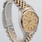 Rolex DateJust CHAMPAGNE Two-Tone Yellow Gold Steel Jubilee 36mm 16013 Watch
