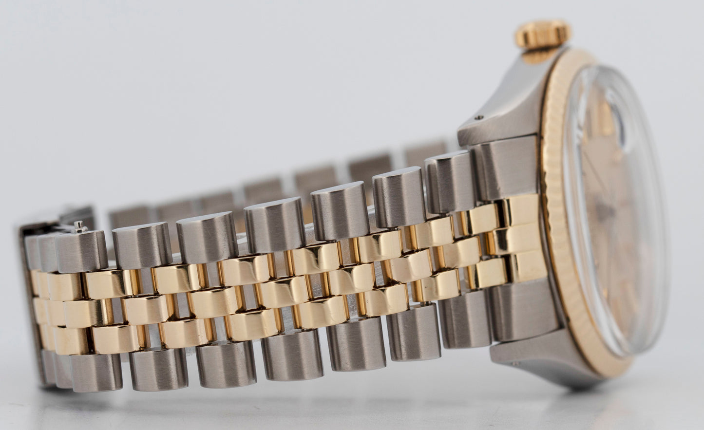 Rolex DateJust CHAMPAGNE Two-Tone Yellow Gold Steel Jubilee 36mm 16013 Watch